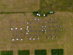 Aerial photo of one of our trials.